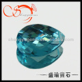 sky blue pear double table cut gem stone